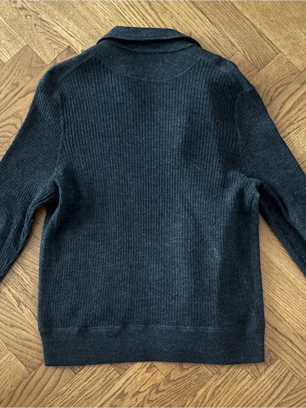 Men's Charcoal Zip-Up Sweater Jacket